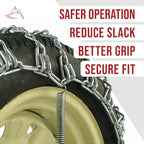The ROP Shop Set of 2 Tire Chain Tensioners Universal for ATV/UTV, Lawn & Garden Tractors, Snow Blowers. Fits 13x5x6 to 29x12