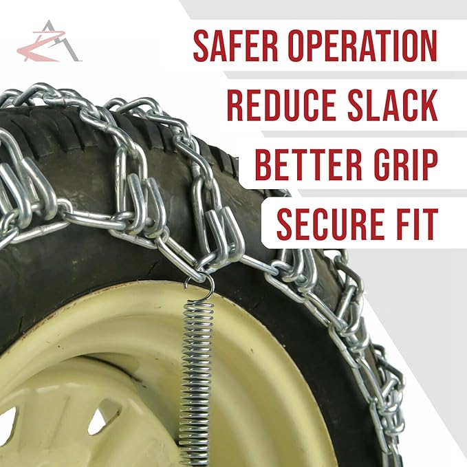 The ROP Shop Set of 2 Tire Chain Tensioners Universal for ATV/UTV, Lawn & Garden Tractors, Snow Blowers. Fits 13x5x6 to 29x12