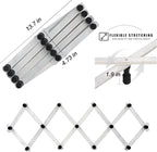 WGFKVAS 2 Pack Expandable Coat Rack, Accordion Wall Hanger, Wooden Hat Rack Wall Mounted, Accordion Hook for Mugs, Cap, Coats