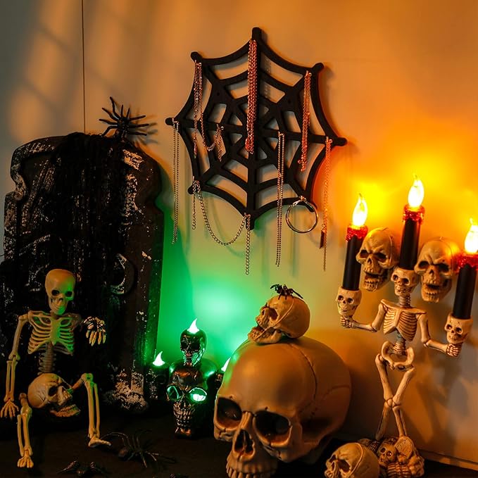 Glenmal Halloween Gothic Earring stand Jewelry Holder Black Key Holder Halloween Mount Hanger Decor Organizer for Kitchen Roo