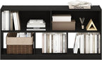 Furinno DALY Book Shelf, 5-Cube Bookshelf, Horizontal Cube Storage Organizer Bookcase, 10.9 x 47.2 x 23.6, for Living Room, B