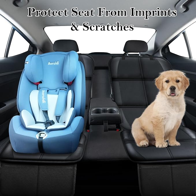 Meolsaek Car Seat Protector for Child Car Seat, Durable 600D Fabric Waterproof Car Seat Cover with Thick Pad Non-Slip Backing