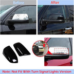 Car Door Rear View Mirror Cover Trim Compatible with Toyota Tundra 2007-2021 Sequoia 2008-2020 Exterior Rearview Mirror Housing Cap Protector Accessories, Only Fit Without Turn Signal Lights Version