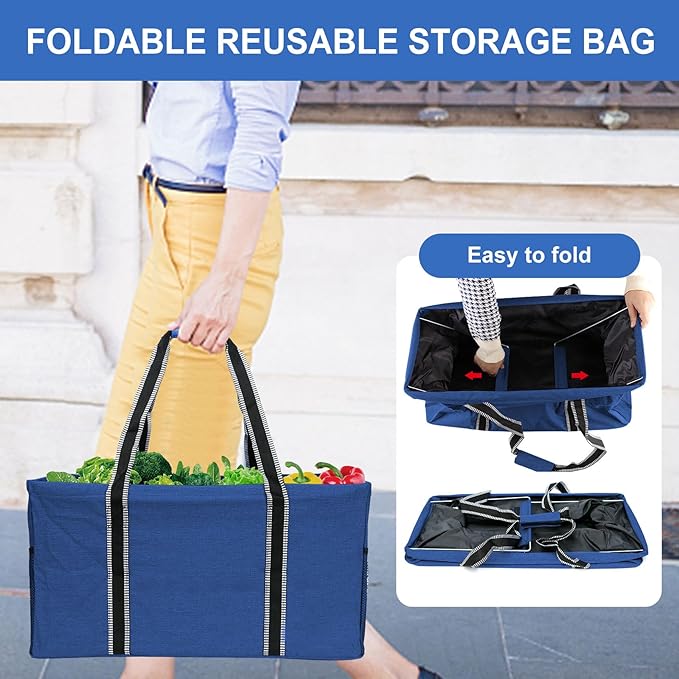 50L Utility Tote Bag Reusable Grocery Shopping Bag