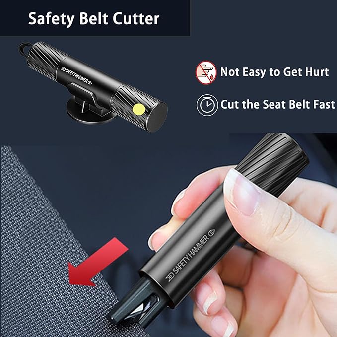 2 Pack Upgraded Safe Hammer,Underwater Glass Breaker,Emergency Window Breaker & Seatbelt Cutter,Car Window Breaker Tool,Glass