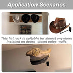 Set of 5 Metal Hat Holder, Hat Rack for Wall Display Cowboy Hat Rack Mounted Cowboy Hat Rack Multifunctional Organizer Displa