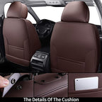 Coverado Universal Seat Covers Front, 2-Pack Universal Seat Covers for Cars, Waterproof Nappa Leather Car Seat Covers with He