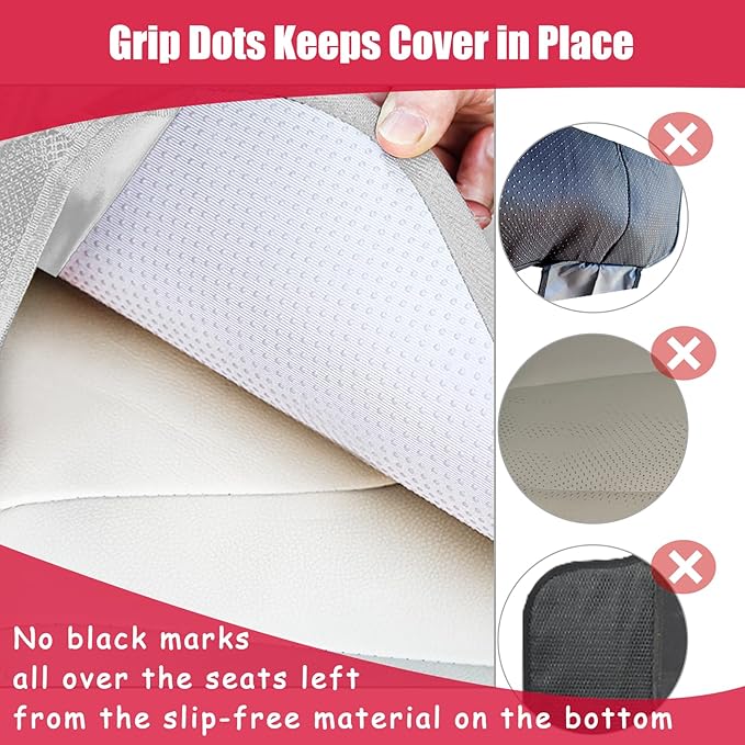 Meolsaek Car Seat Protector for Child Car Seat, Durable 600D Fabric Waterproof Car Seat Cover with Thick Pad Non-Slip Backing