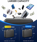 Fireproof Document Box with Lock, Hard-Shell Fireproof Safe for Home Documents, Portable Travel Fire Proof File Box for Passp