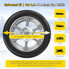 12 Pcs Snow Tire Chains - Portable Plastic Non-Slip Anti-Skid Traction Cables for Winter Driving/Fits Most Cars, SUV & Trucks