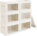 Homsorout Stackable Storage Bins with Lids - Medium Storage Box with Lids, Foldable Closet Boxes for Organizing, Wardrobe Clo