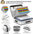 COLCASE Fireproof Document Box, Hard Case Fireproof File Organizer with Lock Hard-Shell Design Fireproof Water Resistant Safe