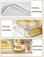 Stackable Clear Plastic Organizer Drawer | Organize Eyeshadow Palettes, Cosmetics, and Beauty Supplies on a Vanity