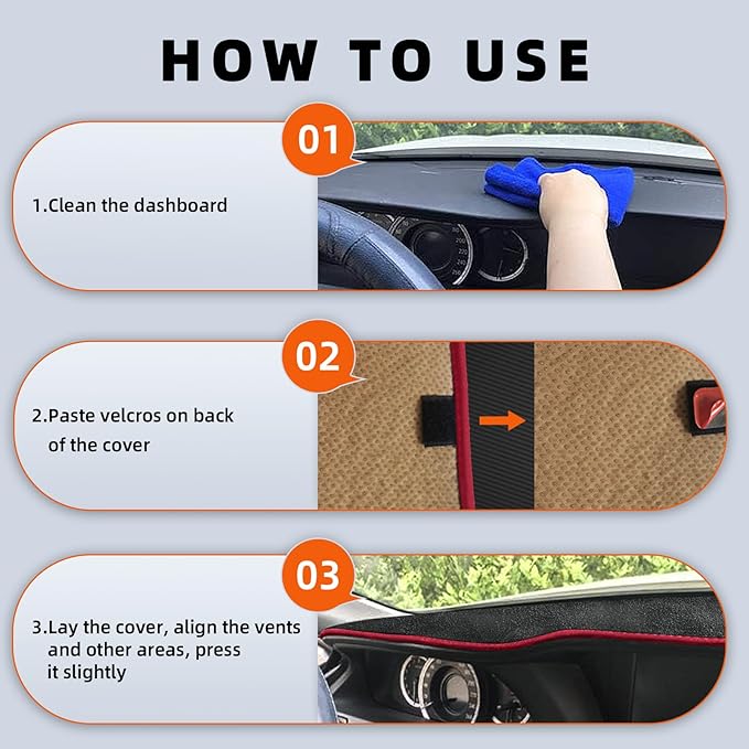 KEYOOG Dashboard Cover Dash Mat Fit for Fo-rd Explorer 2019-2011 (Without HUD Models), Car Dash Board Mat Anti-Glare Carpet, 