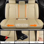 Car Seat Covers Full Set, 5Pcs Universal Leather Seat Covers for Cars, Waterproof Front and Rear Seat Covers, Breathable Auto