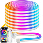 iNextStation 49.2FT RGB Neon LED Strip Lights, 24V Waterproof Silicone Rope Light, Music Sync, Color Changing, App & Remote Control, for Bedroom, Outdoor, Wall, Ceiling Decor