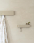 Kazai.® Coat Rack Wall Mount with Shelf 'Tone' | Modern Design Coat Hanger with Hidden Hooks and Storage | Hat Rack with Shel