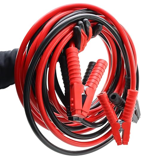iMeshbean 2/0 Gauge Jumper Cables 30FT 5000A, Heavy Duty Jumper Cable for Car Van Truck, Automotive Booster Cables for Jump Starting Dead & Weak Batteries