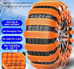2025SCHAIN-OR Universal Heavy Duty Anti-Skid Snow Tire Chains, 10Pack Reusable TPU Non-Slip Zip Tie Tires Chain, Compatible w