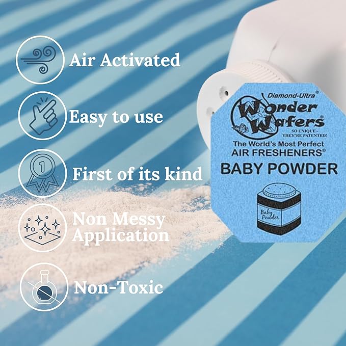 Wonder Wafers 250 Count Unwrapped Automobile Professional Use Air Fresheners Car and Truck Detail (Baby Powder)