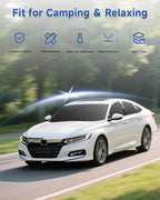 8PCS Window Shades for Honda Accord(2023-2025) Accessories – Full Coverage Sun Shade for Side Windows, Rear Triangular & Windshield – UV Protection & Privacy for Camping, Napping, Relaxing