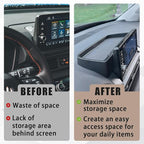 Muslogy for Pilot Dash Storage Tray Insert Behind Screen Center Console Organizer Interior Accessories Compatible with Honda Pilot 2023-2025 Sport EX-L TrailSport Touring Elite(Brown) Won't fit 2026