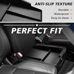 Muslogy Center Console Organizer Fits for 2014-2019 Chevy Silverado/GMC Sierra 1500 Accessories Underseat Storage Insert Box Console Armrest Divider(Jump Seat ONLY) - 2PCS, Upper & Lower