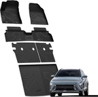 LASFIT Floor Mats & Backrest Mats & Cargo Mat for Hyundai Kona EV Electric 2026 2025 2024 (Not for Gas), All Weather TPE Custom Fit Floor Liners with Full Set Car Mats & Trunk Mats Accessoires, Black