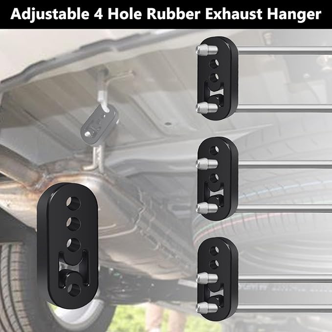 Exhaust Rubber Hanger, rubber muffler hangers. Rubber Insulator Bushing Mount, rubber exhaust mounts with 4 Holes 0.47 Inch, 