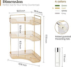 Aveniee Corner Bathroom Counter Organizer, Bathroom Countertop Shelf Makeup Organizer for Vanity Perfume Tray for Corner Stor