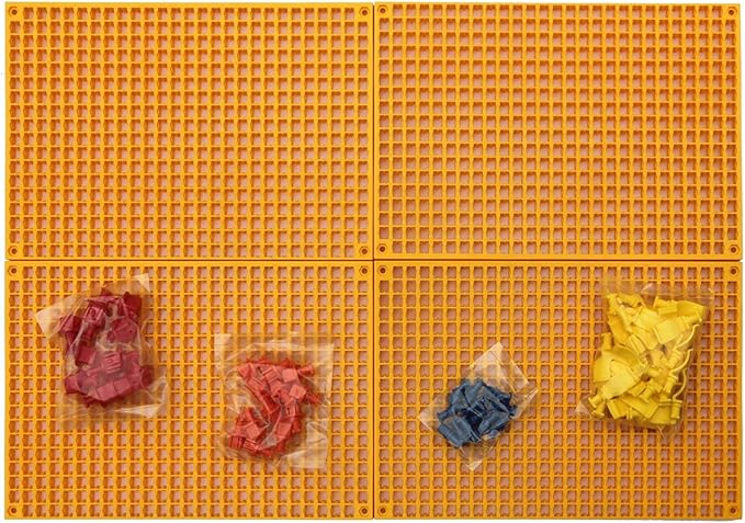 Organizer Genie 76 Piece Pegboard Tool Organizer Starter Kit, Flexible and Specially Designed to Hold All Tools - 4 Yellow Pe