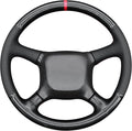 MEWANT Steering Wheel Wrap for Chevy Silverado 1500 Astro Blazer C/K Made of Shiny PU Carbon Fiber Embossed Faux Leather