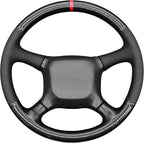 MEWANT Steering Wheel Wrap for Chevy Silverado 1500 Astro Blazer C/K Made of Shiny PU Carbon Fiber Embossed Faux Leather