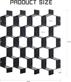 Drawer Splitter 16-piece Set Adjustable Honeycomb Organizer Tie Sock Organizer Underwear Panties Cosmetic Sorter (Black)