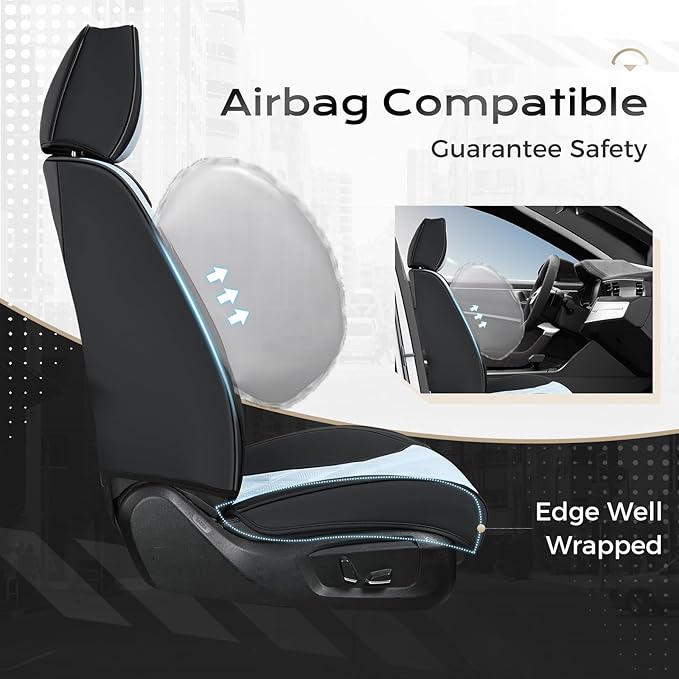 Coverado Car Seat Covers, Front Covers for Cars, Car Seat Cover Front Seats, Automotive Seat Cover, Waterproof, Leather Car S