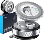 Wigoo Vacuum Magnetic Phone Holder for Car for Magsafe [80LBS Suction & 3000gf Magnetic] 360° Adjustable Car Phone Mount, for iPhone 17 Pro Max 16 15 14 13 12 Air Plus, Silver