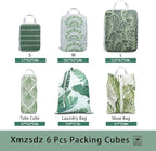 6 Pcs Compression Packing Cubes, Packing Cubes for Travel, Waterproof Luggage Organizer Bags Set, Cute Packaging Cubes for Wo