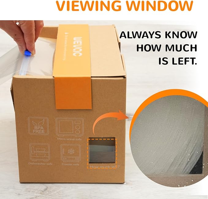 Wevac 6''x150', Vacuum Seal Roll Keeper with Cutter, Ideal Vacuum Sealer Bags for Food Saver, BPA Free, Commercial Grade, Gre