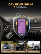 CD Slot Phone Mount, Upgraded Car Phone Holder [Thick Cases Friendly], Universal Phone Mount for Car CD Slot Mount for iPhone, Google, Samsung, Moto, Huawei, LG, and More (Purple)