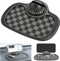 Multifunction Car Anti Slip Mat,Multi-Functional Support Anti-Slip Pad,360° Rotatable Phone Holder Car Dashboard Mat with Tem