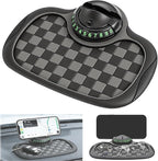 Multifunction Car Anti Slip Mat,Multi-Functional Support Anti-Slip Pad,360° Rotatable Phone Holder Car Dashboard Mat with Tem