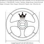 HighnessHwoo Car Steering Wheel Covers for Women Girl Padded Carbon Fiber PU Leather Cute Cartoon Auto Interior Accessories f