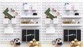 Wall-Mounted Pegboard Kit, 50.4" x 25.2" Organizer Panel – Large, Cost-Effective & Nail-Free Installation White