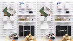 Wall-Mounted Pegboard Kit, 50.4" x 25.2" Organizer Panel – Large, Cost-Effective & Nail-Free Installation White