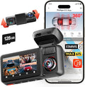 REDTIGER F17 Plus 4 Channel Dash Cam,STARVIS 2 IMX675, 360° Inside & Outside Recording, 2.7K Front + 1080P Cabin & Rear, 5.8G