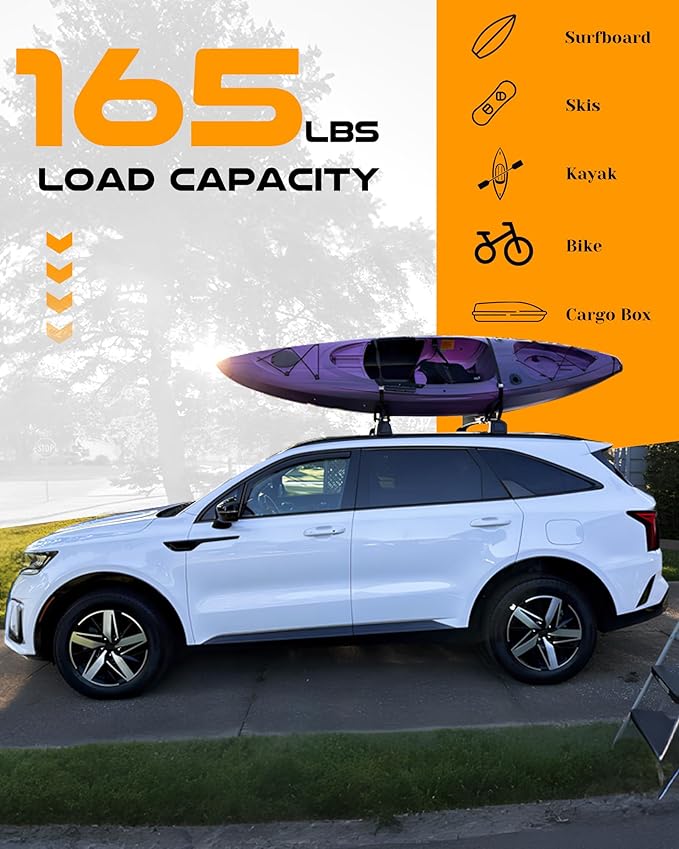 Snailfly Upgraded Crossbars Fit for 2015-2026 Volvo XC90 Lockable Roof Rack Cross Bars Cargo Accessories, Work for Flush Side Rails