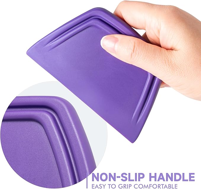 FOSHIO 2-Pack Purple PPF Squeegees, TPU Squeegee for Vinyl Car Window Tint Tools with Angled Blade for Bubble-Free Application, Paint Protection Film, Vinyl Wrap, Wallpaper Installation