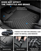 Powerty Floor Mats for 2022-2025 2026 Hyundai Tucson(Non-Hybrid Models) Accessories All Weather Floor Liner 3D TPE 1st & 2nd Row Floor Mat Heavy-Duty Floor Liners(NOT for Hybrid)