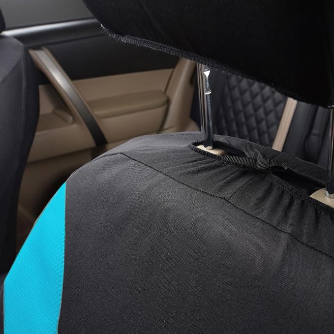 Flying Banner Car Seat Covers Front Seats and Rear Bench Mesh Fabric Rear Bench Split Polyester Cover Easy Installation SUV C