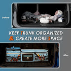 95L Car Trunk Organizer & Storage With 26L Ice Pack, Waterproof Foldable | Trunk Organizers for SUVs & Cars, Car Storage Organ